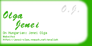 olga jenei business card